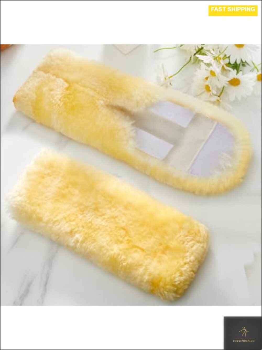 2 Pack 13" 100% Pure Lambswool Wash Pad Replacement for Vehicles